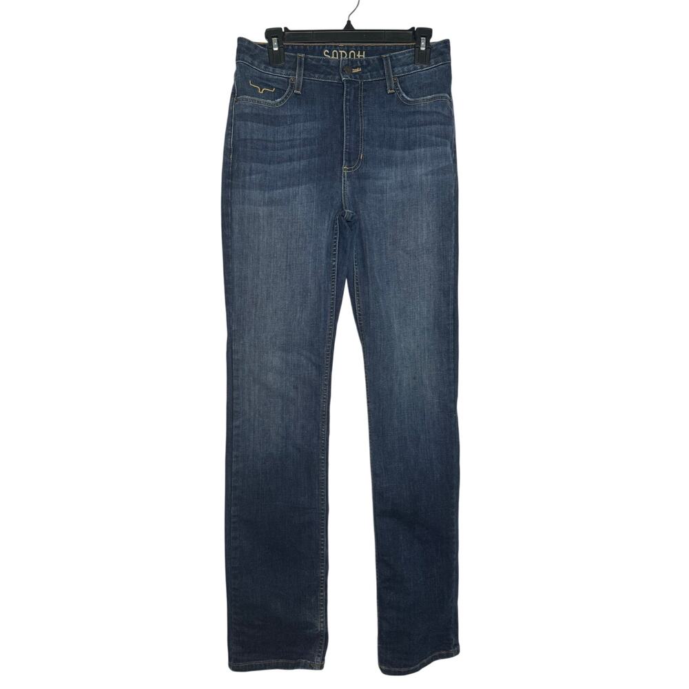 Kimes Ranch Jeans Women's 6/34 Blue Sarah High Rise Slim Bootcut Western Denim